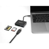 DeLOCK USB-C Card Reader für XQ- und SD mit USB 5 Gbps Typ-A Port, Kartenleser schwarz