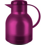 Emsa SAMBA Isolierkanne, 1 Liter himbeere/transparent, QUICK PRESS Verschluss