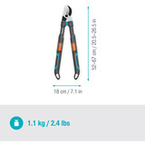 GARDENA Astschere TeleCut Pro S grau/türkis, 52cm - 67cm