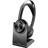 HP Poly Poly Voyager Focus 2 USB-C-C Headset schwarz, Microsoft Teams zertifiziert, USB-C/-A Adapter, Ladestation