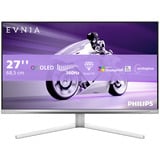 Philips Evnia 27M2N8500 QD-OLED, Gaming-Monitor 67.3 cm (26.5 Zoll), weiß, QHD, HDMI, DP, G-Sync-komp., Free-Sync, KI-Ambiglow, 360Hz Panel