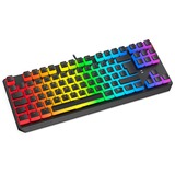 SilentiumPC GK630K Tournament, Gaming-Tastatur schwarz/transparent, DE-Layout, Kailh RGB Red, Pudding Edition