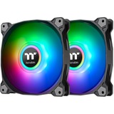 Thermaltake Pure Duo 14 ARGB Sync Radiator Fan, Gehäuselüfter schwarz/transparent, 2er Set, 1x Controller