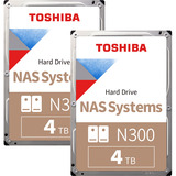 UGREEN DH2300 Bundle mit 2x Toshiba N300 4 TB (MN10ADA400ES), NAS schwarz
