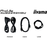 iiyama ProLite XUB2292HSU-B6, LED-Monitor 55 cm (22 Zoll), schwarz (matt), FullHD, IPS, AMD Free-Sync, 100Hz Panel