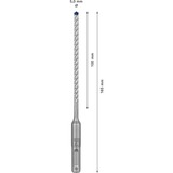 Bosch Expert Hammerbohrer SDS-plus-7X, Ø 5mm, 30 Stück Arbeitslänge 100mm