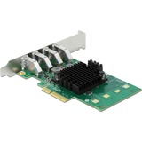 DeLOCK DeLOCK PCIe x4>4x ext. USB 3.0 Quad C.LP 