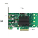 DeLOCK DeLOCK PCIe x4>4x ext. USB 3.0 Quad C.LP 