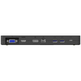 Fujitsu USB-C Dock Generalüberholt, Dockingstation schwarz, USB-A, HDMI, DisplayPort, mit 90W Netzteil 