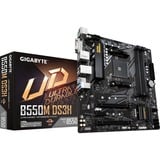 GIGABYTE B550M DS3H, Mainboard schwarz/grau