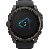 Garmin fēnix 8 - 51 mm, Solar, Sapphire, Smartwatch Carbongrau, Silikon-Armband, Edelstahl