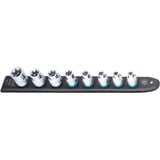 Hazet SmartRail 1/2" Steckschlüsseleinsatz-Satz Außen-Sechsrund, 8-teilig schwarz, E10 - E24, kurz