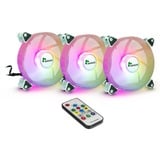 Inter-Tech Argus RGB-Fan Set RS-06 120x120x25, Gehäuselüfter 3er Set, inkl. Controller, 120 mm