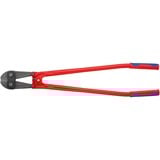 KNIPEX Bolzenschneider 71 72 910, Schneid-Zange rot/blau, 12-fach einstellbar, mit Dämpfer