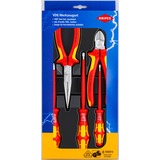 KNIPEX VDE-Werkzeugsatz 002013, Werkzeug-Set rot/gelb, Zangen und Wera Schraubendreher