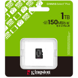 Kingston Canvas Select Plus 1 TB MicroSDXC, Speicherkarte schwarz, UHS-I U3, Class 10, V30