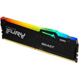 Kingston FURY DIMM 8 GB DDR5-6000, Arbeitsspeicher schwarz, KF560C30BBA-8, FURY Beast RGB, INTEL XMP