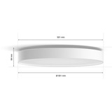 Philips HUE White Ambiance Enrave extra große Deckenleuchte, LED-Leuchte weiß, inkl. Dimmschalter
