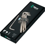 Wera 3950/9 Hex-Plus Stainless 1 SB Winkelschlüsselsatz, 9-teilig, Schraubendreher edelstahl, Edelstahl, mit Halteclip