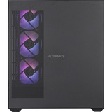 ALTERNATE Custom PC Series • Red Thunder Elements, Gaming-PC schwarz/transparent, ohne Betriebssystem