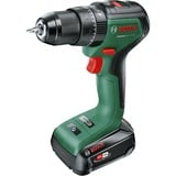 Bosch Heimwerken & Garten Akku-Schlagbohrschrauber UniversalImpact 18V-60 grün/schwarz, 2x Li-Ionen Akku 2,0Ah, Koffer, POWER FOR ALL ALLIANCE