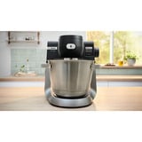 Bosch MUMS6ZS17 Küchenmaschine schwarz/edelstahl, 1.600 Watt, Serie 6, integrierte Waage, Timer