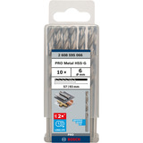 Bosch PRO Metal HSS-G Spiralbohrer, Ø 6mm 10 Stück, Arbeitslänge 57mm