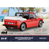 COBI Volkswagen Golf Cabriolet (1979-1993), Konstruktionsspielzeug rot, Maßstab 1:35