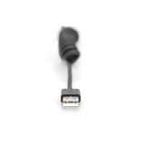 Digitus USB 2.0 Spiralkabel USB-A > USB-C schwarz, 1 Meter, PD, Laden mit bis zu 60 Watt