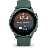 Garmin vívoactive 6, Smartwatch jaspisgrün/jaspisgrün metallic, 42 mm, Silikon-Armband