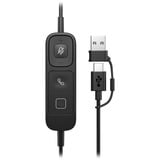HP Poly Mission 415 Mono-USB-Headset Classic (kabelgebunden) BULK schwarz, USB Type-C und Type-A, Schaumstoff-Ohrpolster (Oberflächenmaterial)