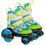 HUDORA Rollschuh My First Quad LED Gr. 26-29, Rollschuhe grün/blau, mit LED-Beleuchtung