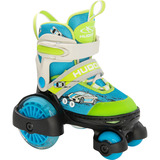 HUDORA Rollschuh My First Quad LED Gr. 26-29, Rollschuhe grün/blau, mit LED-Beleuchtung