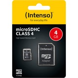 Intenso microSDHC 4 GB, Speicherkarte Class 4