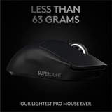 Logitech PRO X SUPERLIGHT, Gaming-Maus schwarz, HERO-Sensor