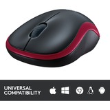 Logitech Wireless Mouse M185, Maus rot, Retail