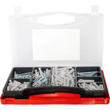 fischer Meister-Box XL Universal + Schrauben, Dübel hellgrau, 266-teilig