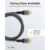 goobay Plus Ultra High-Speed HDMI-Kabel, 8K @ 60Hz grau, 2 Meter