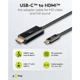 goobay USB Adapterkabel, USB-C Stecker > HDMI Stecker, 4K / 60Hz schwarz, 3 Meter