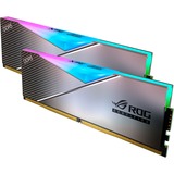 ADATA DIMM 32 GB DDR5-6600 (2x 16 GB) Dual-Kit, Arbeitsspeicher silber, AX5U6600C3216G-DCLARROG, Lancer RGB, INTEL XMP, ROG-zertifiziert