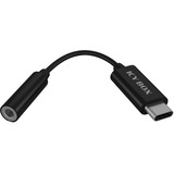 ICY BOX Adapter IB-CB527-C, USB-C > Klinke 3,5mm schwarz, 10cm