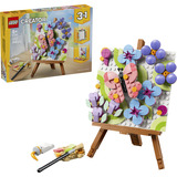 LEGO 31390 Creator 3-in-1 Deko-Blumengemälde, Konstruktionsspielzeug 