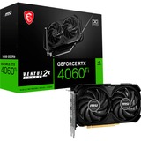 MSI GeForce RTX 4060 Ti VENTUS 2X BLACK 16G OC, Grafikkarte DLSS 3, 3x DisplayPort, 1x HDMI 2.1