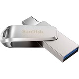 SanDisk Ultra Dual Drive Luxe 32 GB, USB-Stick silber, USB-A 3.2 Gen 1, USB-C 3.2 Gen 1
