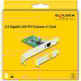 DeLOCK PCI Express x1 Karte 1 x RJ45 2,5 Gigabit LAN RTL8125, LAN-Adapter 