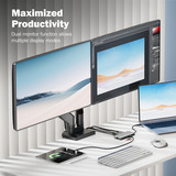 Digitus 8 Port USB-C Docking Station, Dockingstation grau/schwarz