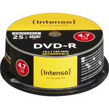 Intenso DVD-R 4,7 GB, DVD-Rohlinge 16fach, 25 Stück, bedruckbar