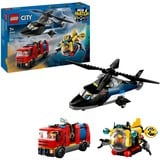 LEGO 60462 City Kombinationsset mit Hubschrauber, Löschauto und U-Boot, Konstruktionsspielzeug 