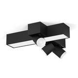 Philips HUE White & Color Ambiance CentrisCross 3er Deckenspot, LED-Leuchte schwarz