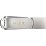 SanDisk Ultra Dual Drive Luxe 128 GB, USB-Stick silber, USB-A 3.2 Gen 1, USB-C 3.2 Gen 1